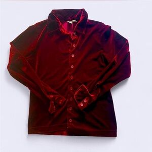 Vintage Gap crushed velvet long sleeve shirt.